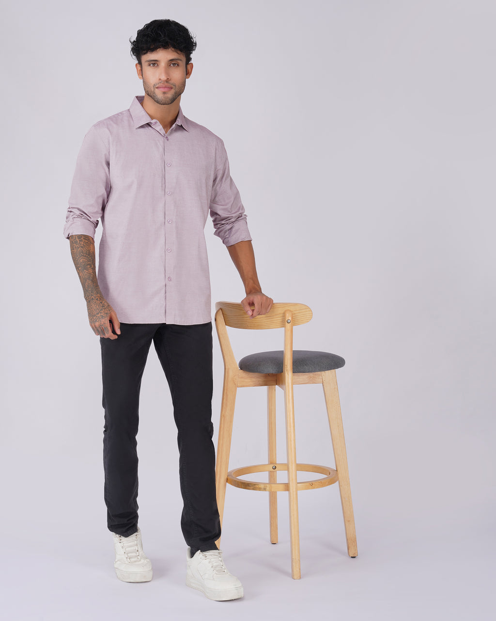 Mauve Textured Shirt