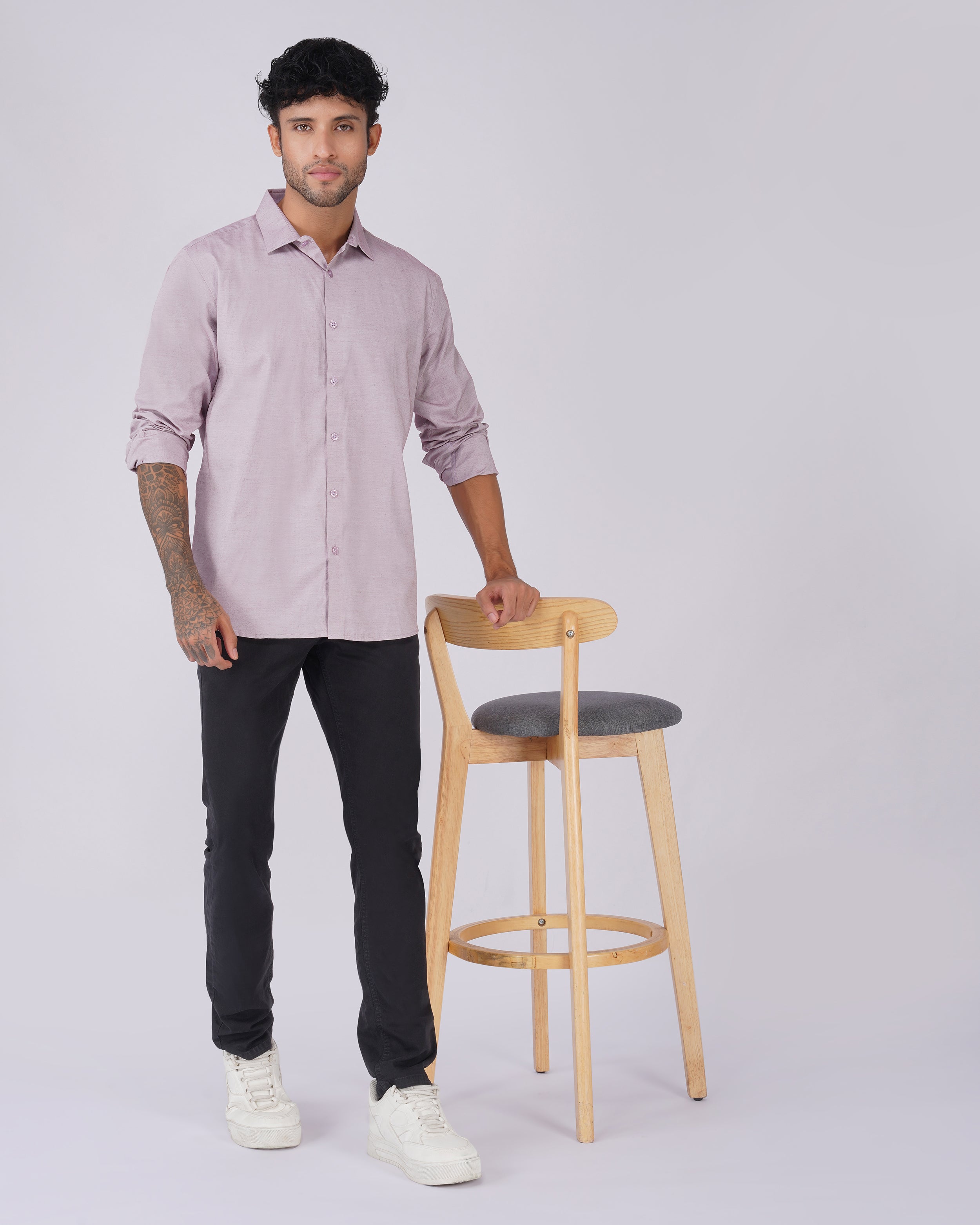 Mauve Textured Shirt