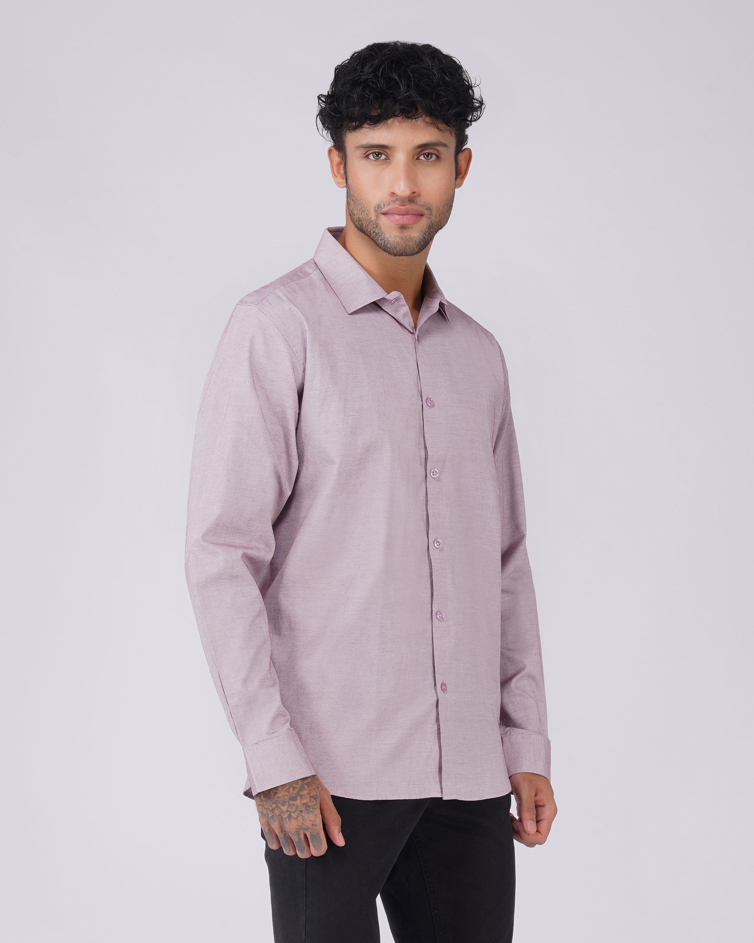 Mauve Textured Shirt