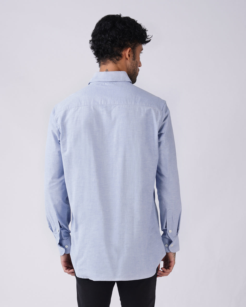 Blue Cotton Oxford Shirt