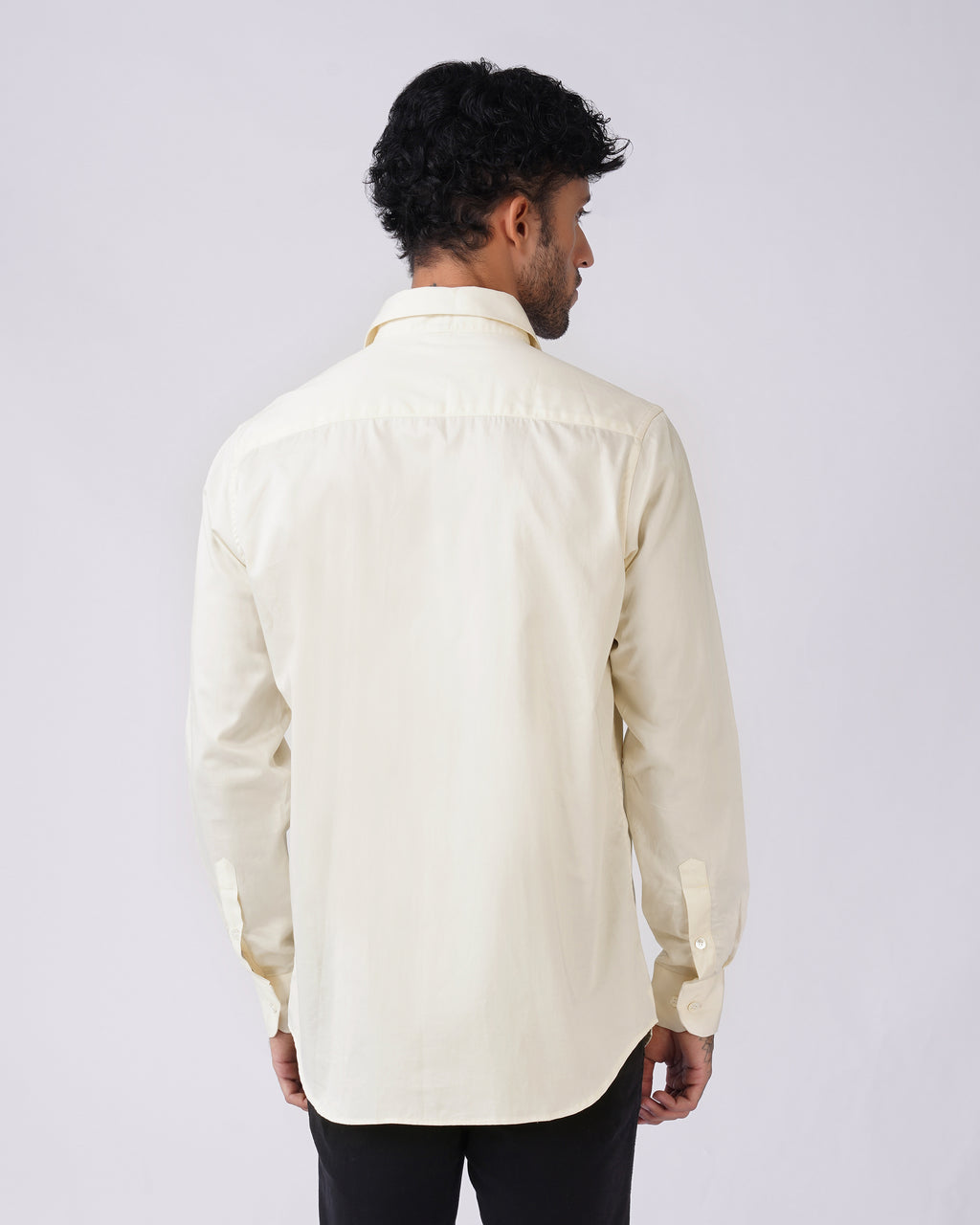Pale Yellow Cotton Shirt