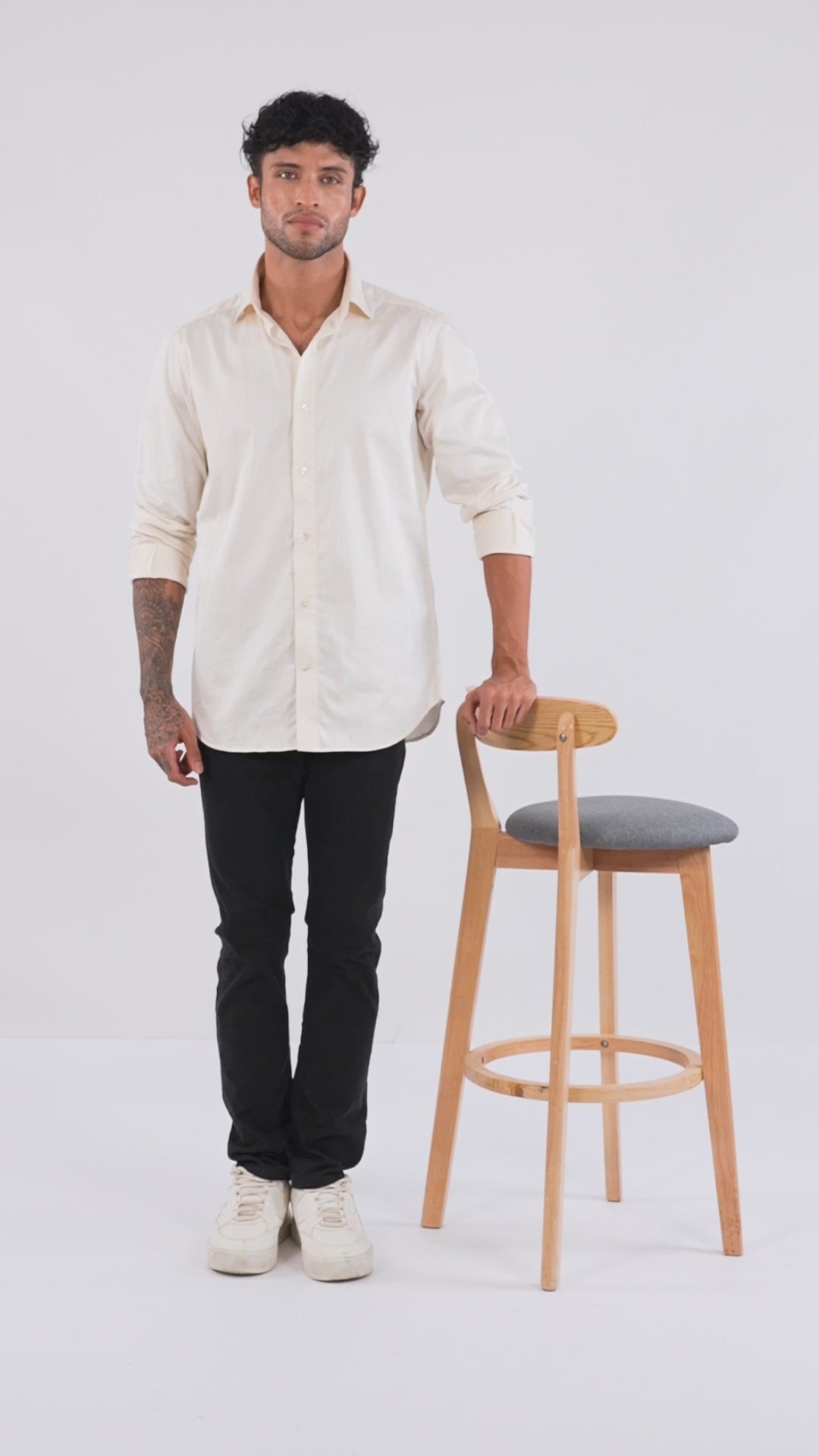 Pale Yellow Cotton Shirt