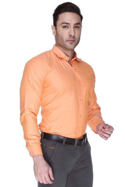 Buy Men's Premium Fine Orange Formal Shirt for men - Chivalry
