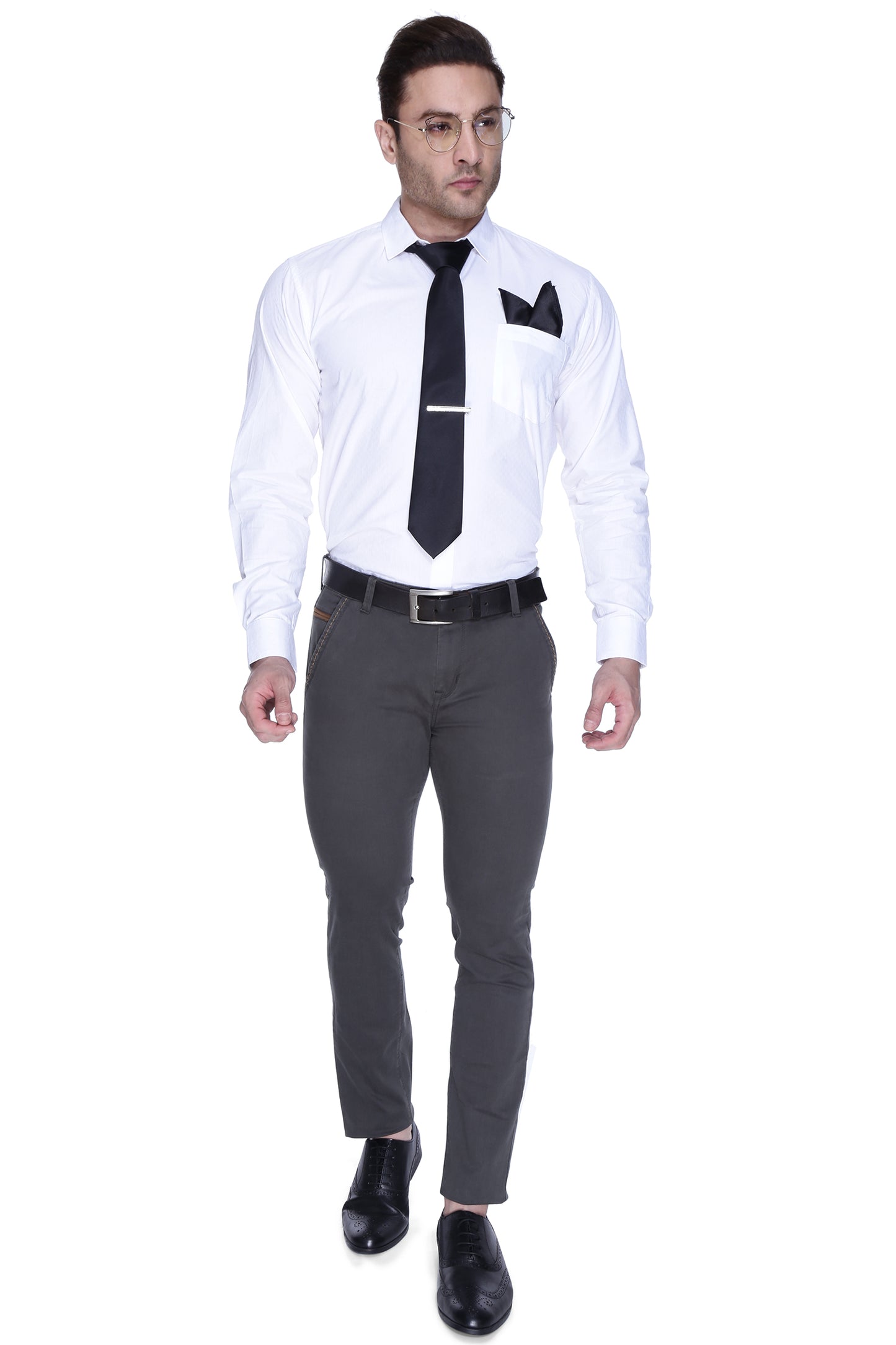Men’s Regular Fit Full Sleeve White Formal Cotton Shirt for men - Chivalry