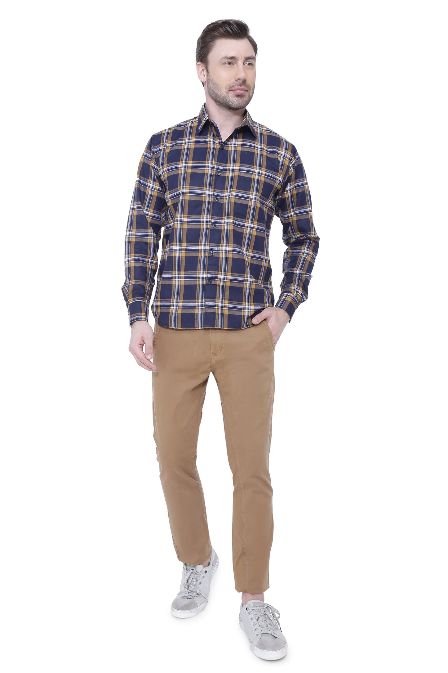 Mustered check shirt
