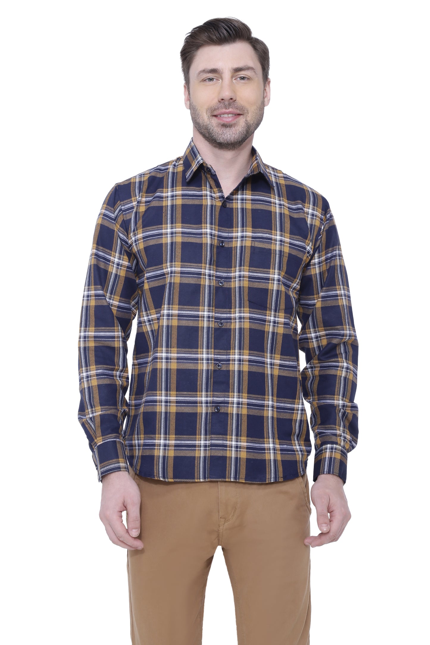 Mustered check shirt