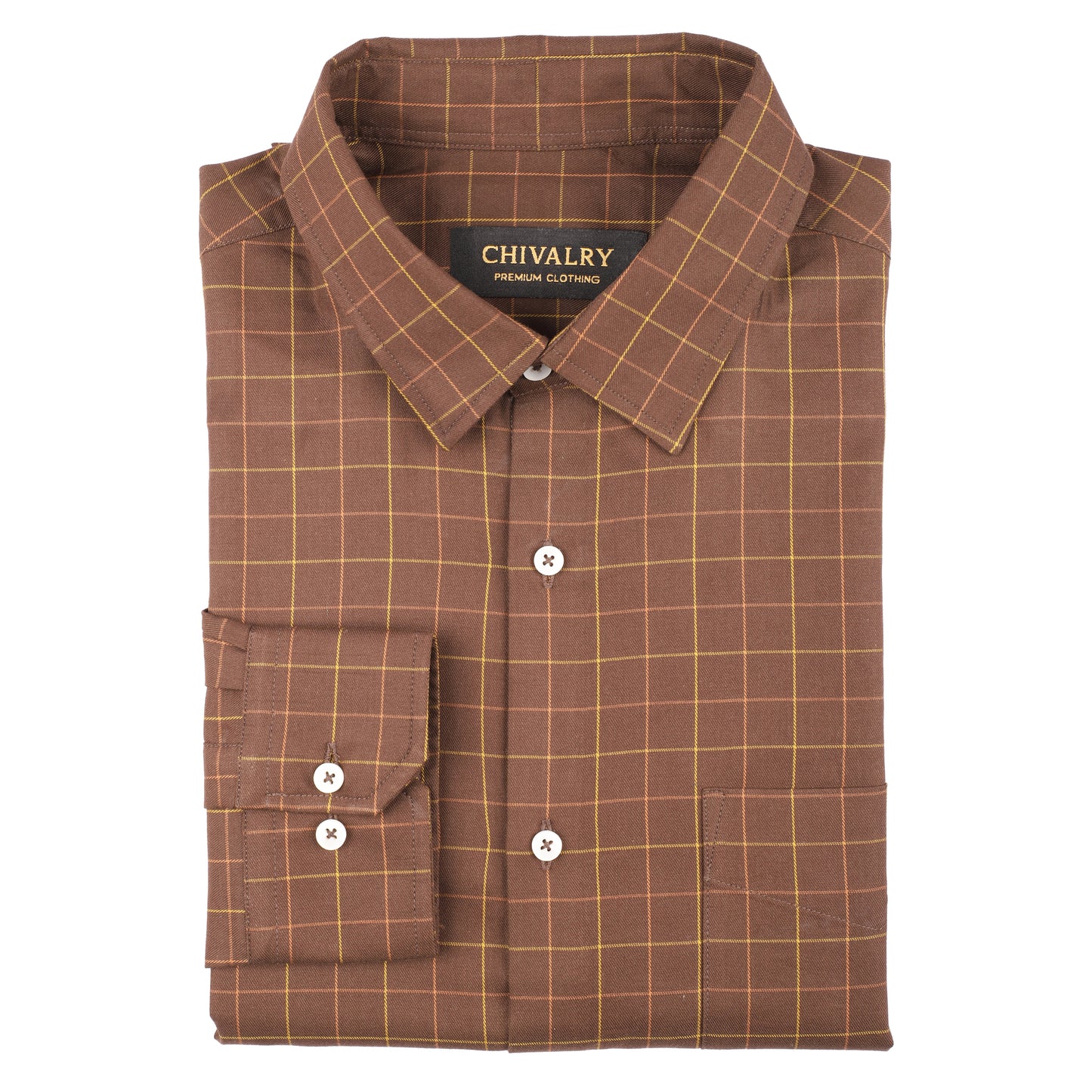 Full Sleeves Brown Luxury Shirt for men - Chivalry