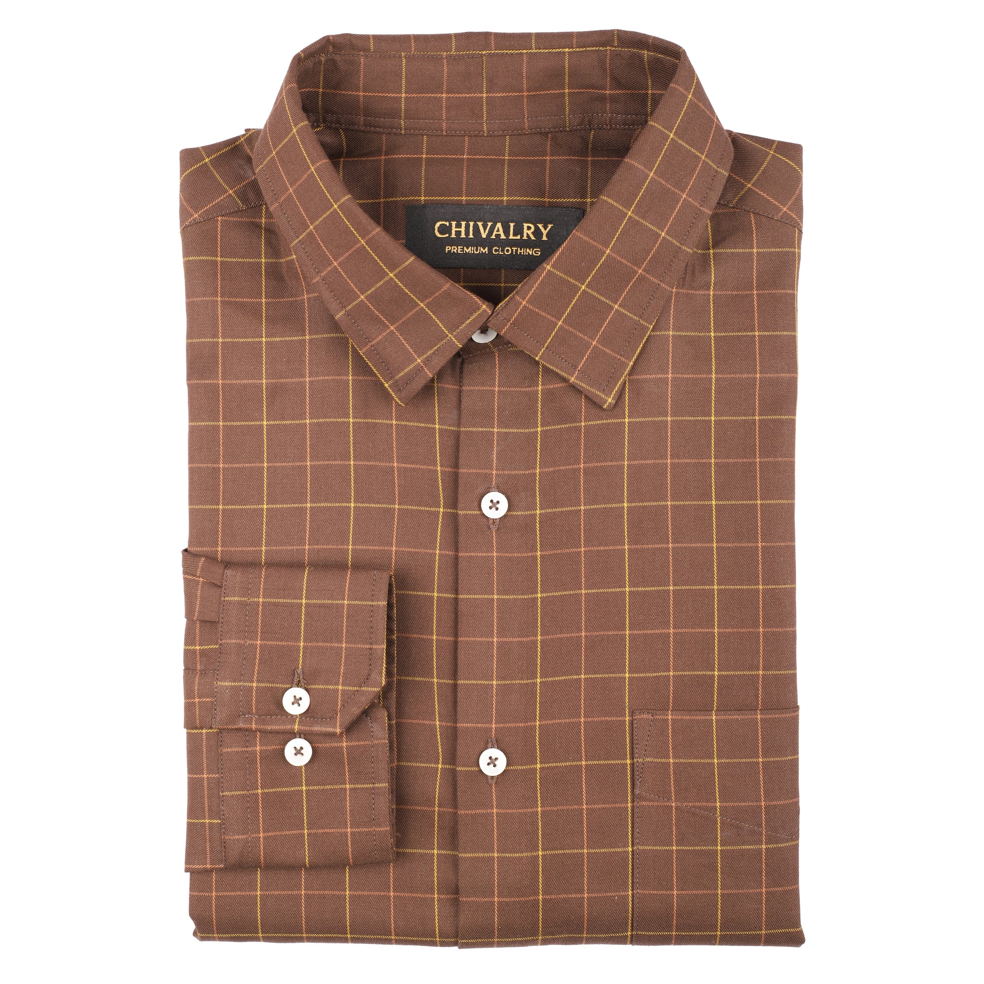 Full Sleeves Brown Luxury Shirt for men - Chivalry