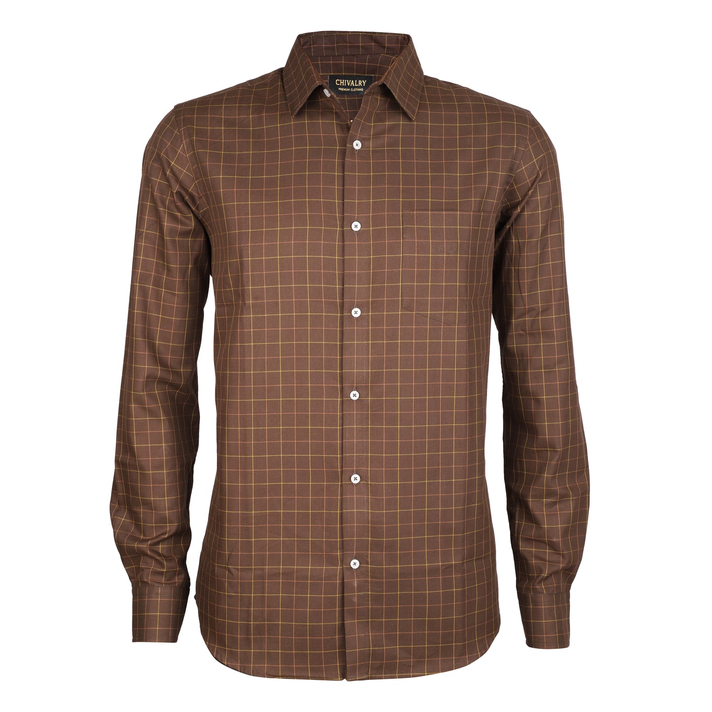 Full Sleeves Brown Luxury Shirt for men - Chivalry