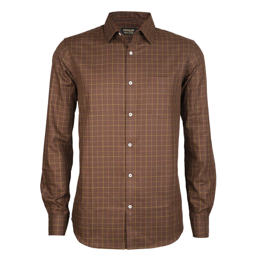 Full Sleeves Brown Luxury Shirt for men - Chivalry